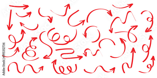 Set of line bounce jump arrows vector illustration