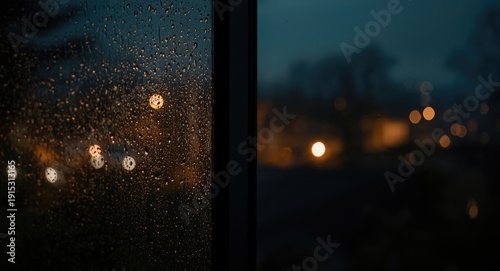 Raindrop patterns on glass ...