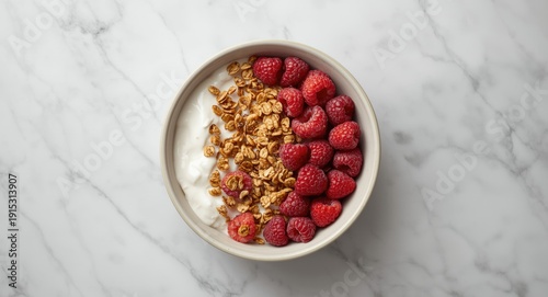 Greek yogurt topped with gr...