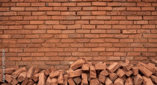 Red brick stack and orange ...