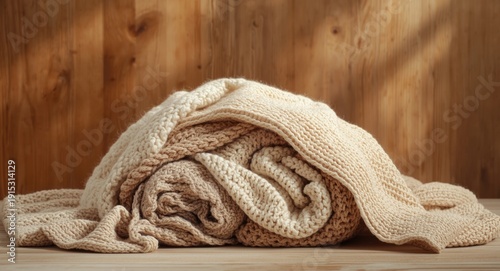 Soft knit blankets layered ...
