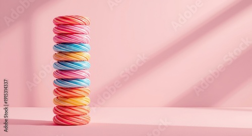 multicolored lollipops stac...