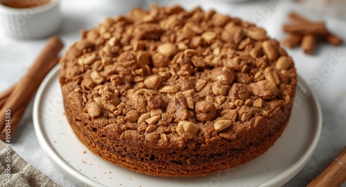 Artisan coffee cake with ci...