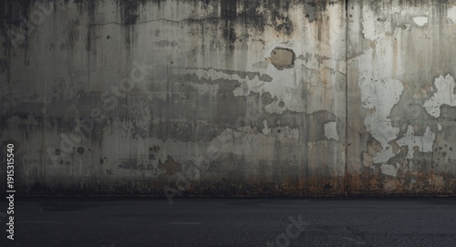 Unevenly stained old cement...