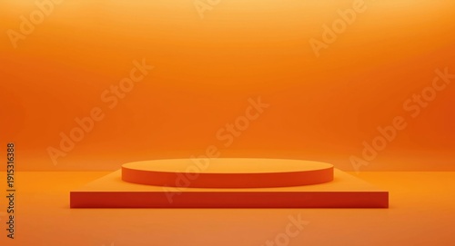 Modern orange geometric exh...