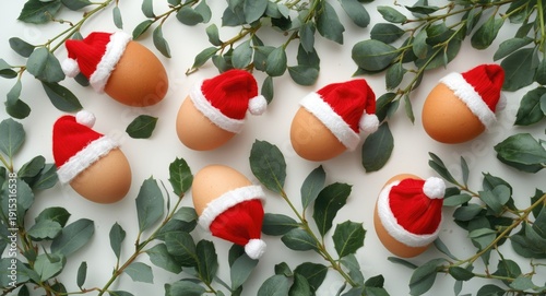 Seasonal chicken eggs with ...