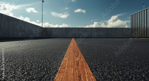 Spacious parking area featu...