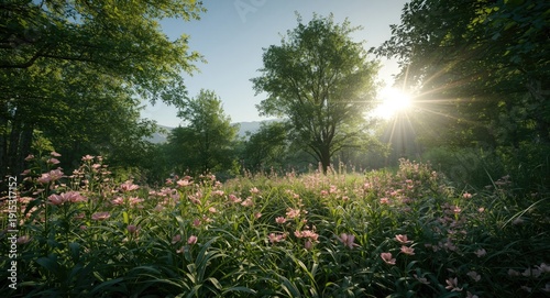 Natural green landscape fea...