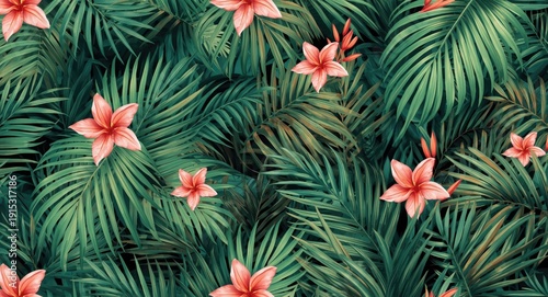 repeat tropical foliage and...