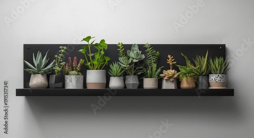 Modern black shelf wall hol...