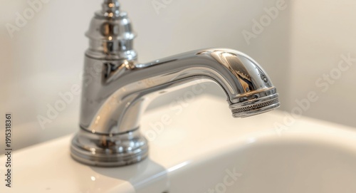 White bathroom fixture tap ...