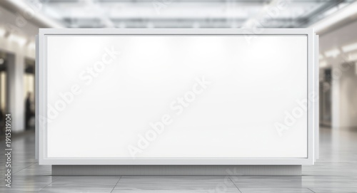Minimalistic white billboar...