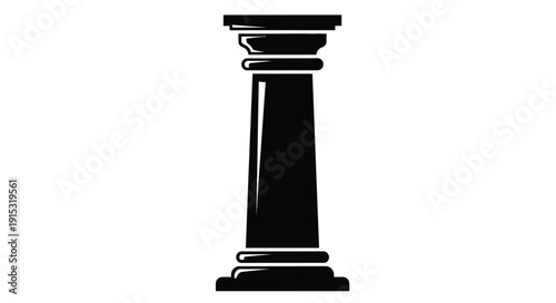 Simple black and white illustration of a classical roman pillar or column