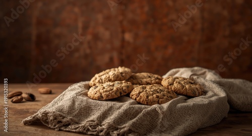 Rustic cloth supports oatme...