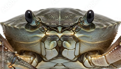 Sri Lankan Live Mud Crab Isolated 3D Render - Fresh Seafood Crustacean, Asian Market Crab, Tropical Mangrove Crab, Premium Shellfish Photography, Marine Wildlife, Raw Crab White Background Restaurant 