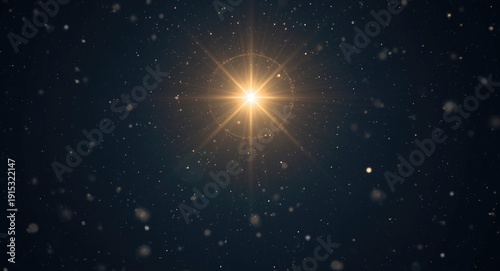 Shining star casting light ...