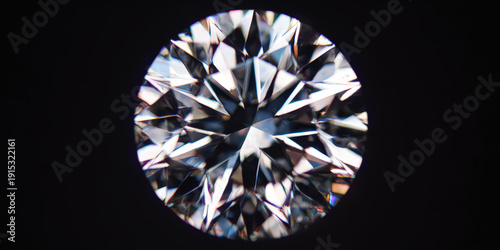 Diamond closeup with brilliant cut