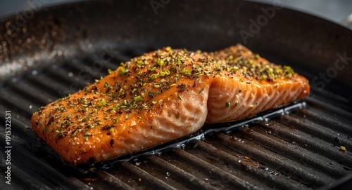 Fresh herb crusted salmon f...