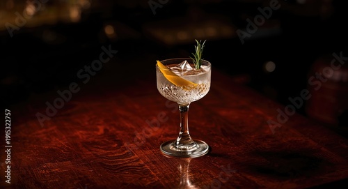 Wooden bar countertop prese...