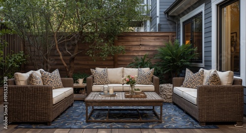 Fresh backyard seating arra...