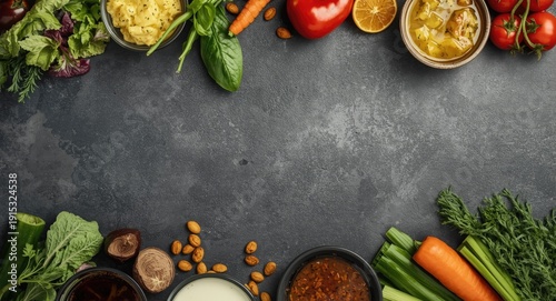 Variety of salad dressings ...