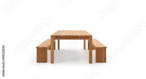 Standard wooden table with ...
