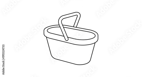 Black line drawing of a whisk with handle kitchen utensil for mixing and blending