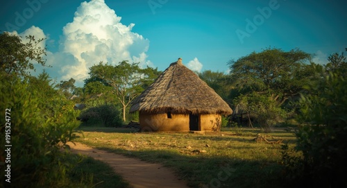 African traditional hut sta...