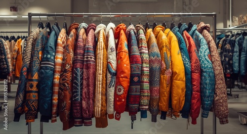 Colorful adult winter jacke...
