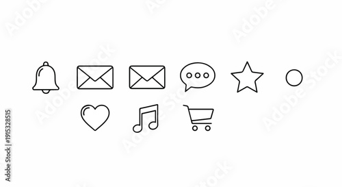 A collection of various icons representing different functions and features Vector