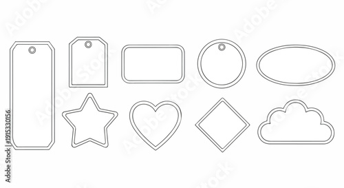 Assorted shapes and designs for creative crafting and decoration purposes Vector