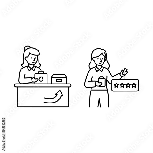 Customer service and rating concept