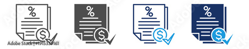 loan approval icon set with multi concept