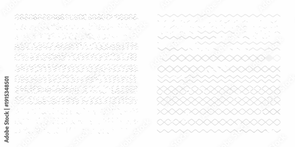 Fototapeta premium Abstract patterns resembling handwritten text and geometric shapes on paper