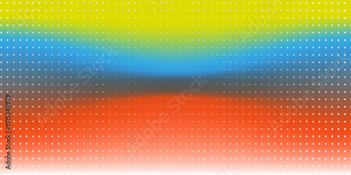 RGB monitor screen. Rainbow gradient background. Iridescent abstract color LED texture. Multicolored dot pattern. Vector