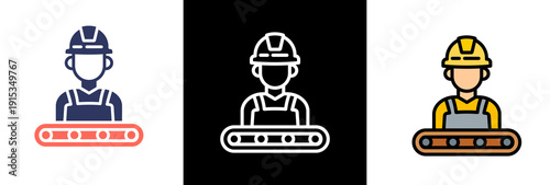 Factory Worker triple icon