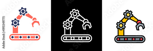 Robotic Arm triple icon