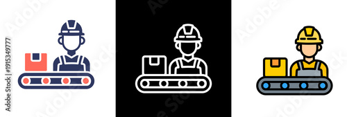 Production Line triple icon