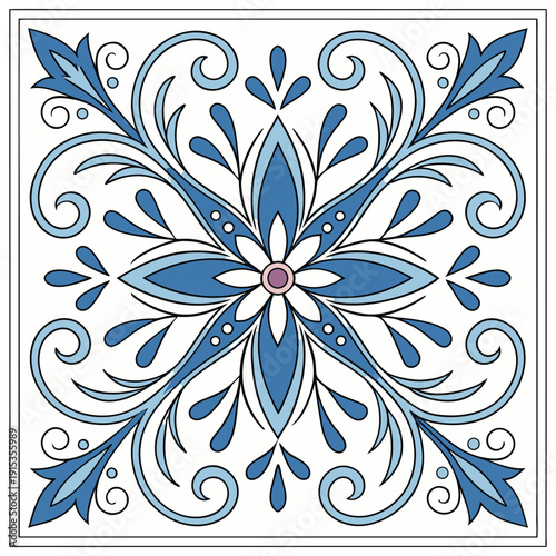 Elegant Baroque Ornament Vector Illustration