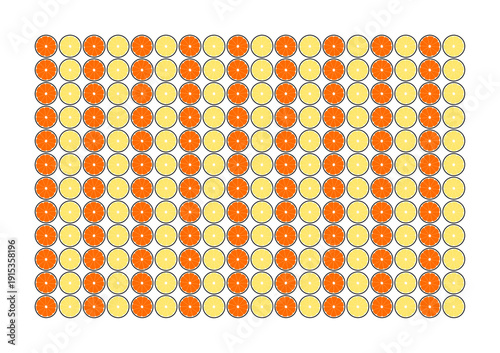 Orange and yellow citrus slices pattern background