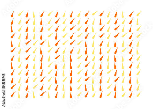 Abstract raindrop shape pattern in warm colors