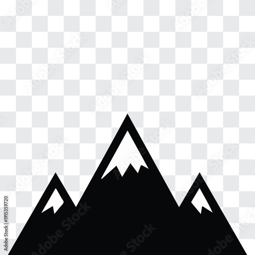 Minimal Mountain Icon Silhouette