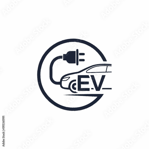 Electric Vehicle Charging Station Logo Design.