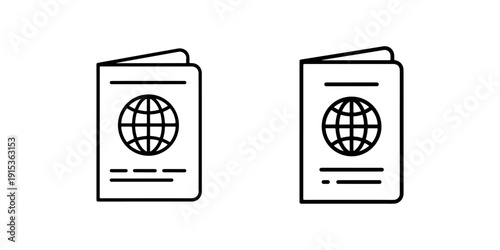 Passport vector icon, travel document symbol, international identification paper, citizenship permit, official pass for global journey
