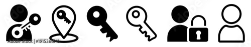 user account key lock icon