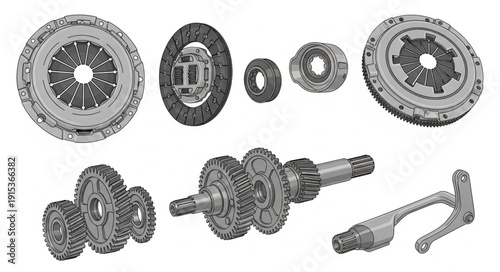 Clutch Assembly Parts Mechanical Components.