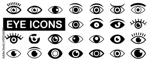 eye eyesight icon set vector