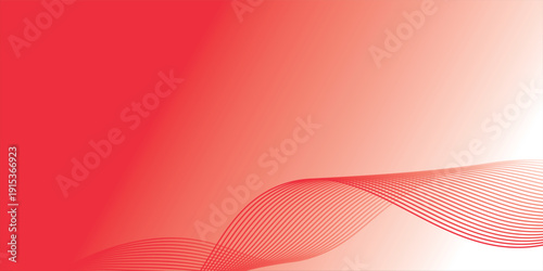 Latar belakang gelombang merah abstrak yang halus dan bergaya. Tekstur vektor EPS.