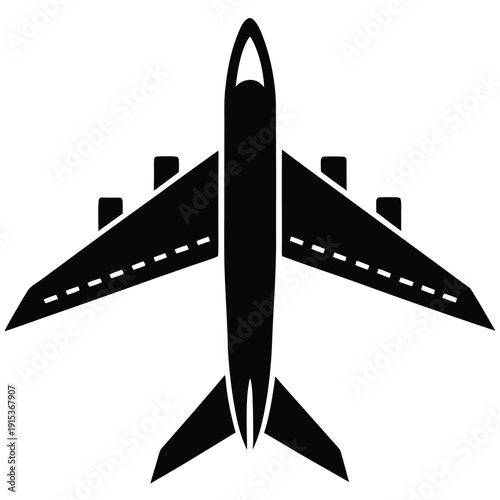bomber ariplane silhouette vector design