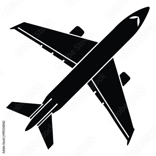 bomber ariplane silhouette vector design